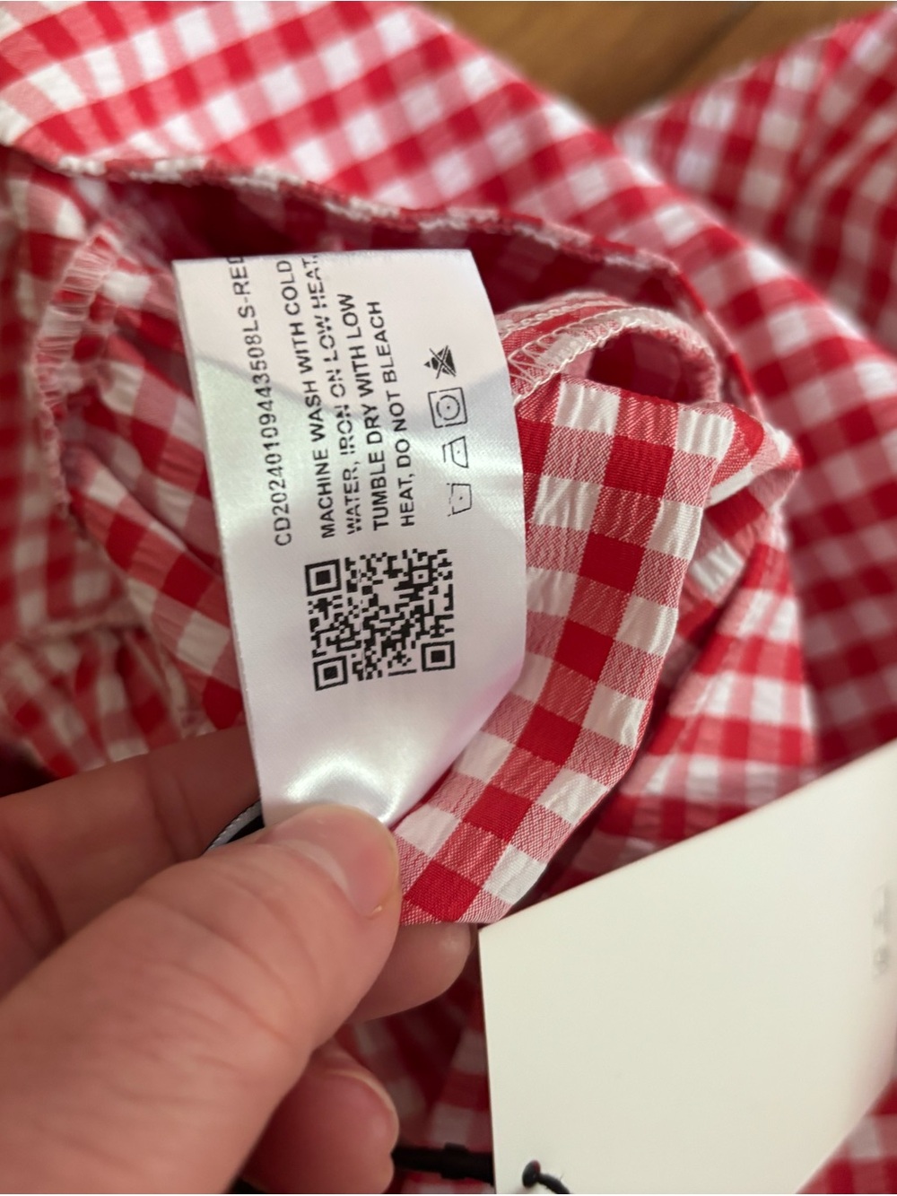 Cider Red and White Gingham Mini Skirt L NWT Cottagecore Girlhoodcore Modest - Picture 7 of 9